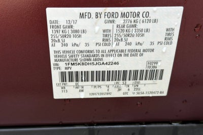 2018 FORD TRUCK EXPLORER Base