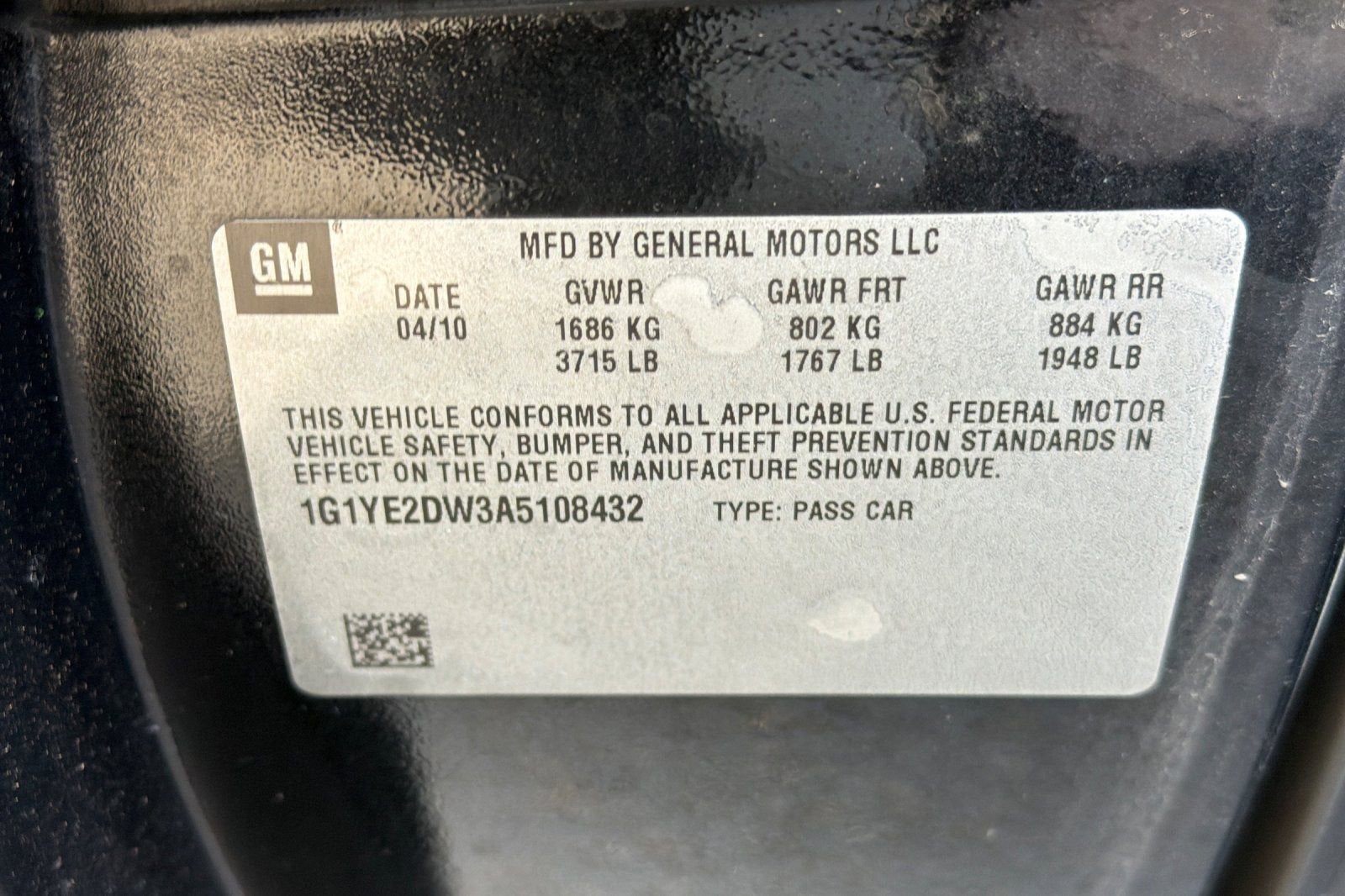 2010 Chevrolet Corvette w/1LT