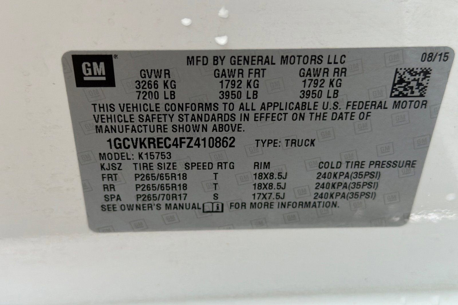 2015 Chevrolet Silverado 1500 LT