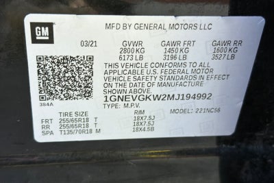 2021 Chevrolet Traverse LT Cloth