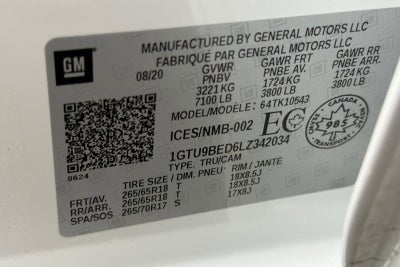 2020 GMC Sierra 1500 SLE