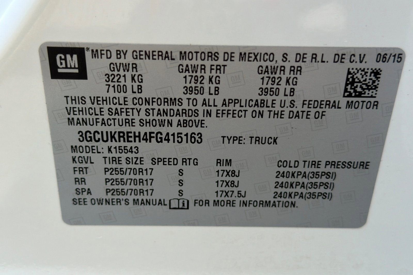 2015 Chevrolet Silverado 1500 LT