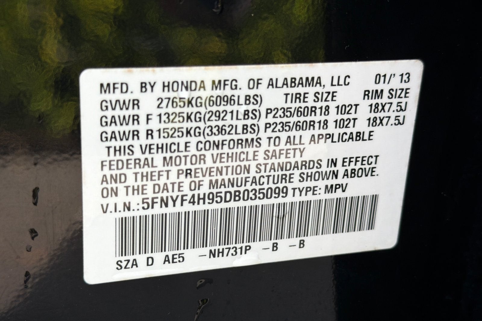 2013 Honda Pilot Touring