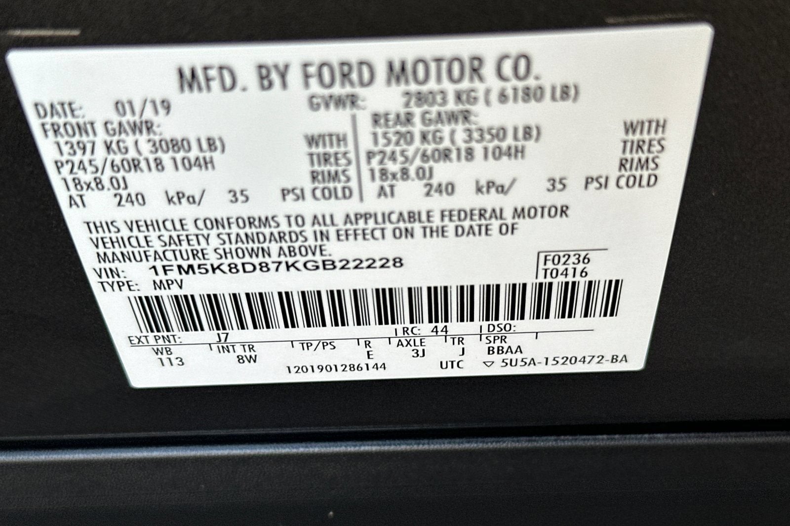 2019 Ford Explorer XLT