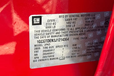 2018 Chevrolet Colorado 4WD Z71
