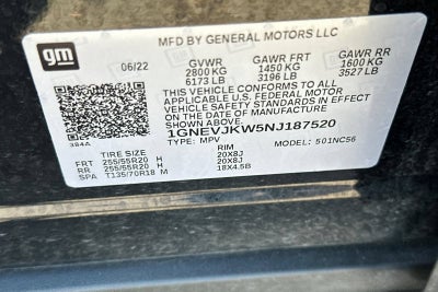 2022 Chevrolet Traverse RS