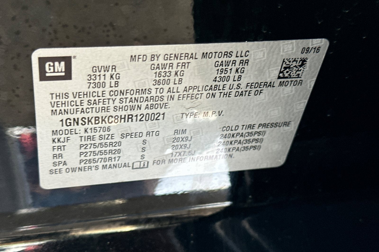 2017 Chevrolet Tahoe LT