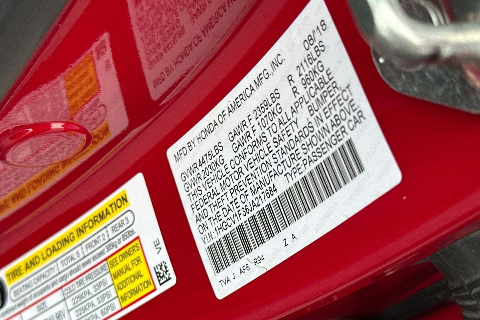 2018 Honda Accord Sedan Sport 1.5T