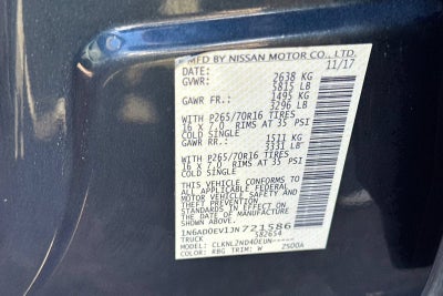 2018 Nissan Frontier SV V6