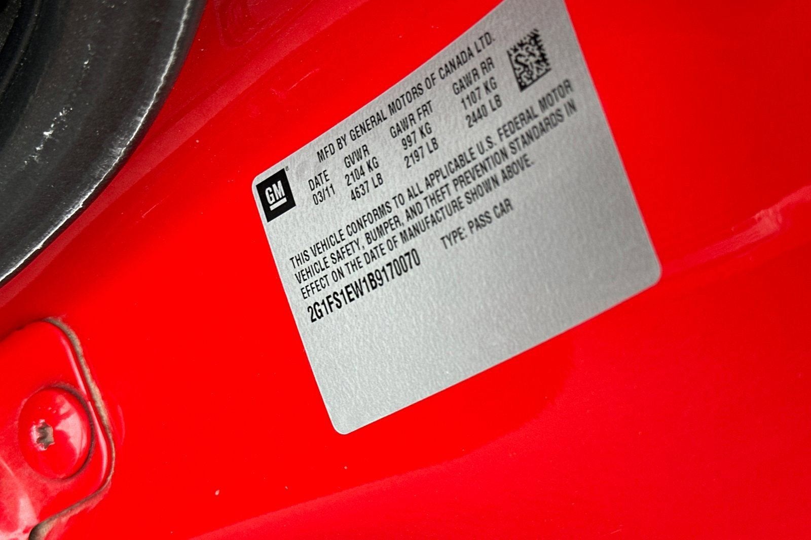 2011 Chevrolet Camaro 1SS