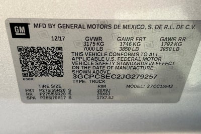 2018 Chevrolet Silverado 1500 LTZ