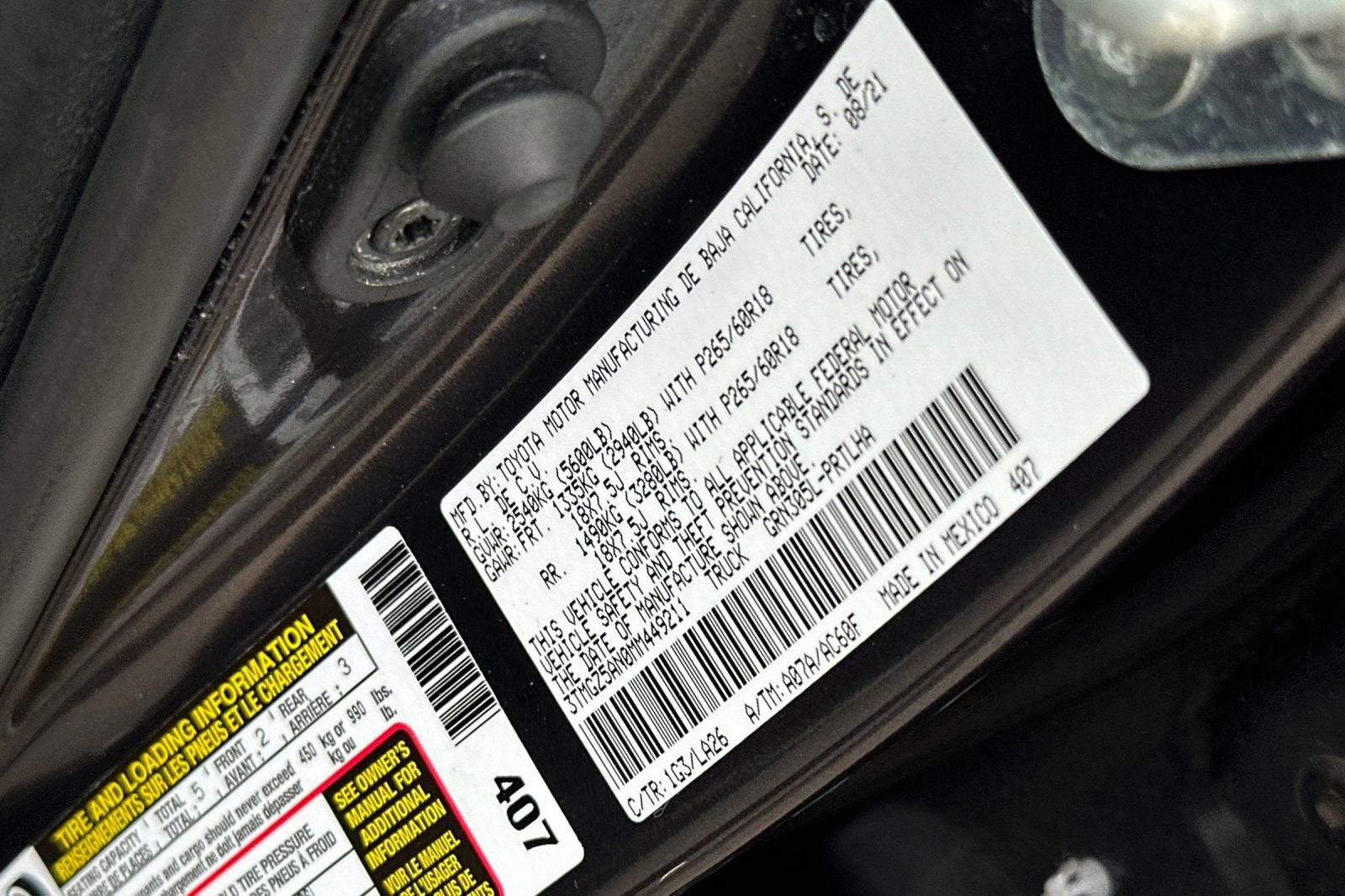 2021 Toyota Tacoma 4WD Limited