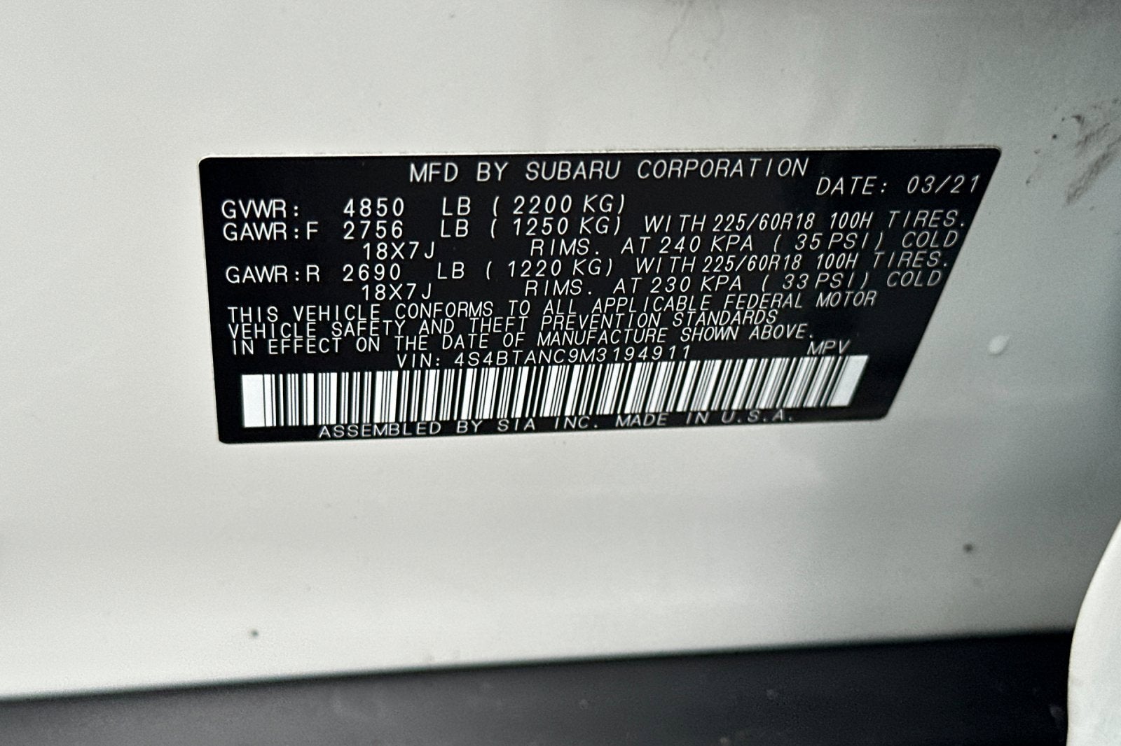 2021 Subaru Outback Limited