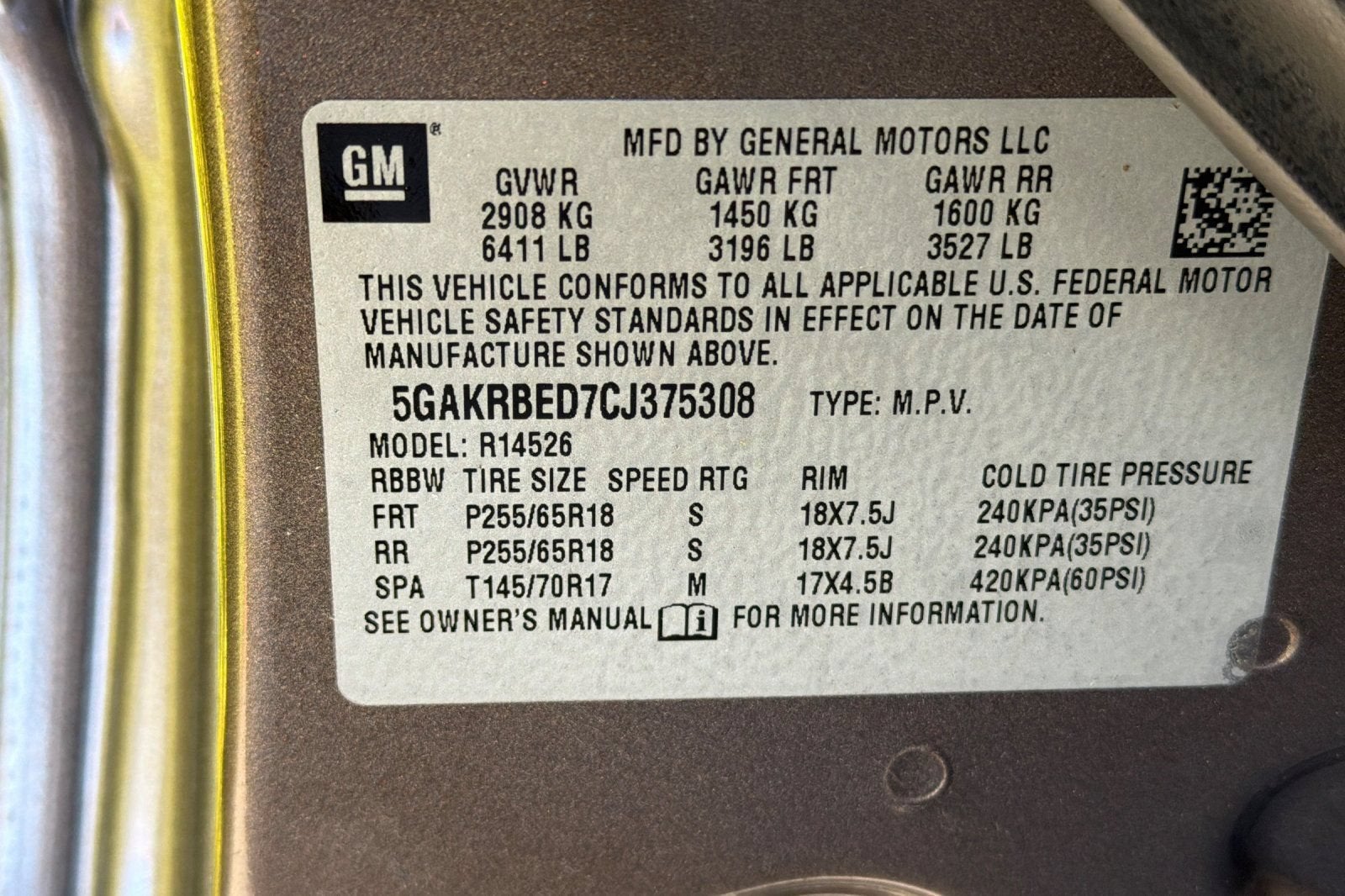 2012 Buick Enclave Convenience