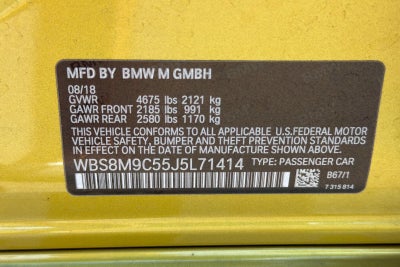2018 BMW M3 4DR SDN