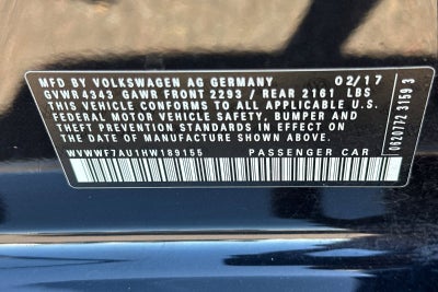 2017 Volkswagen Golf R 4DR HB MAN W/DCC/