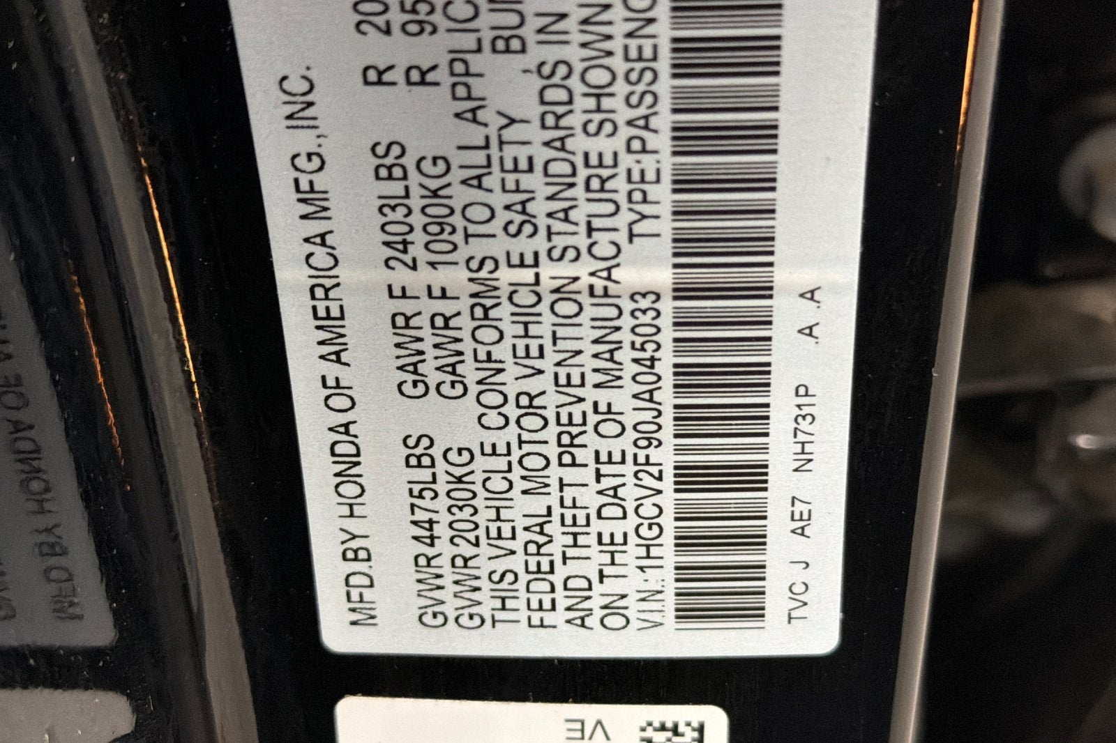 2018 Honda Accord Touring 2.0T