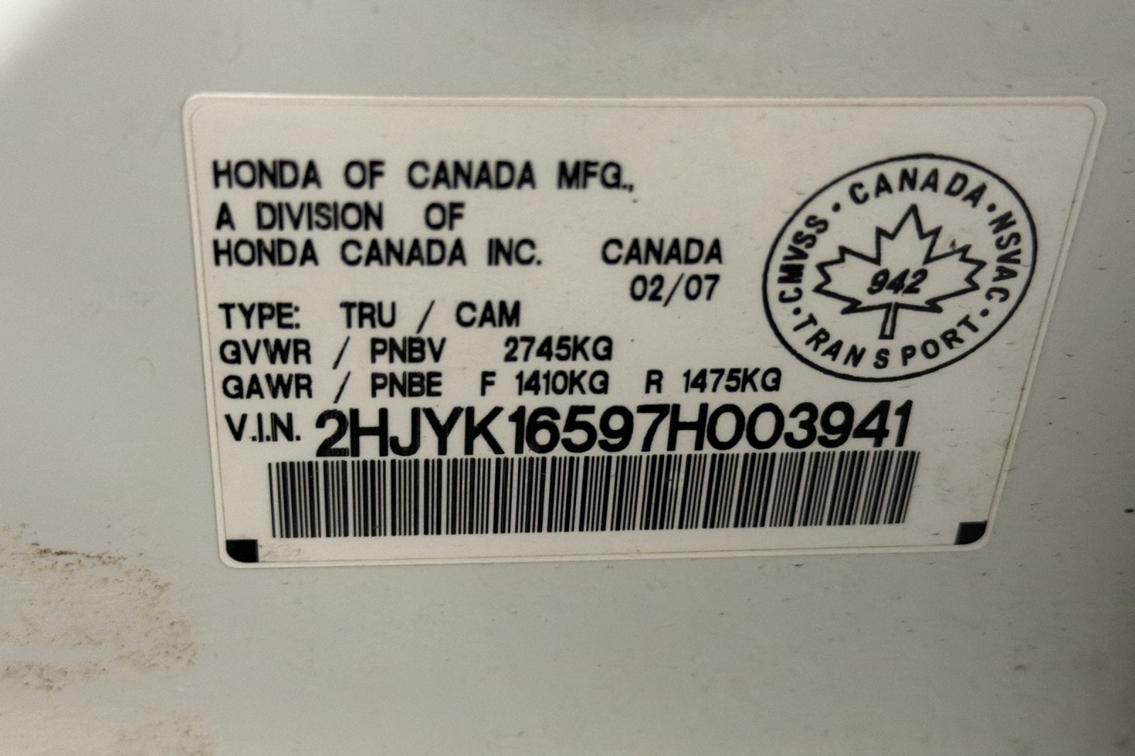 2007 Honda Ridgeline RTL