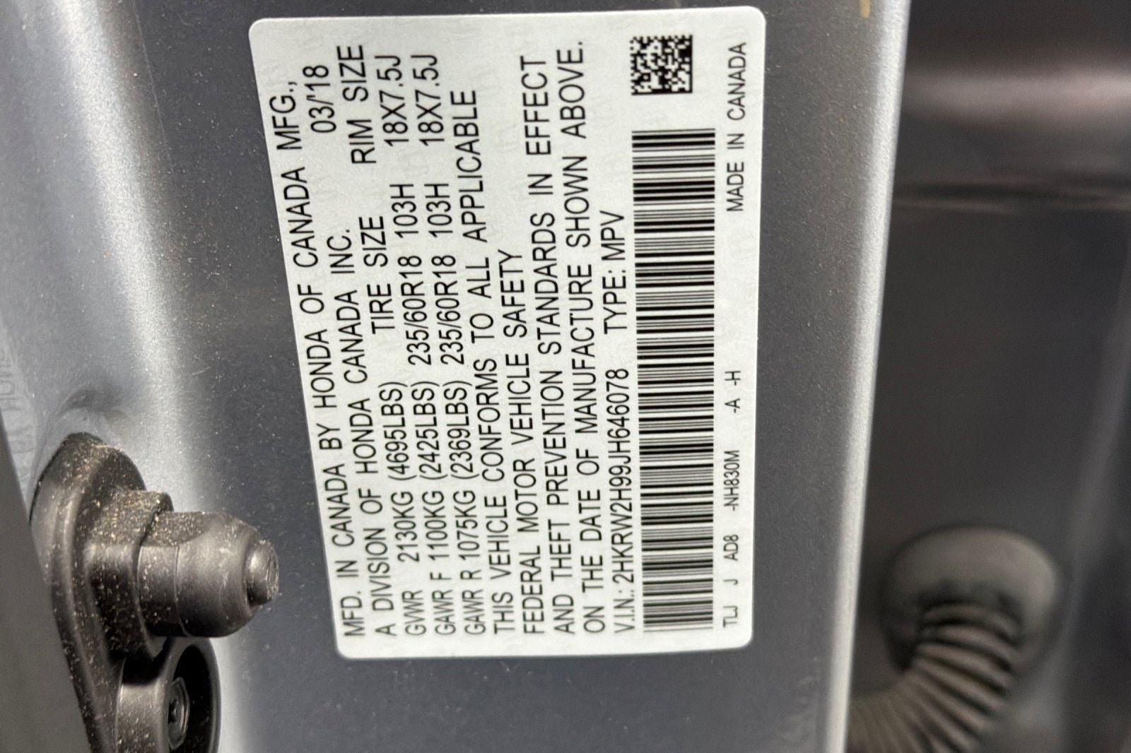 2018 Honda CR-V Touring