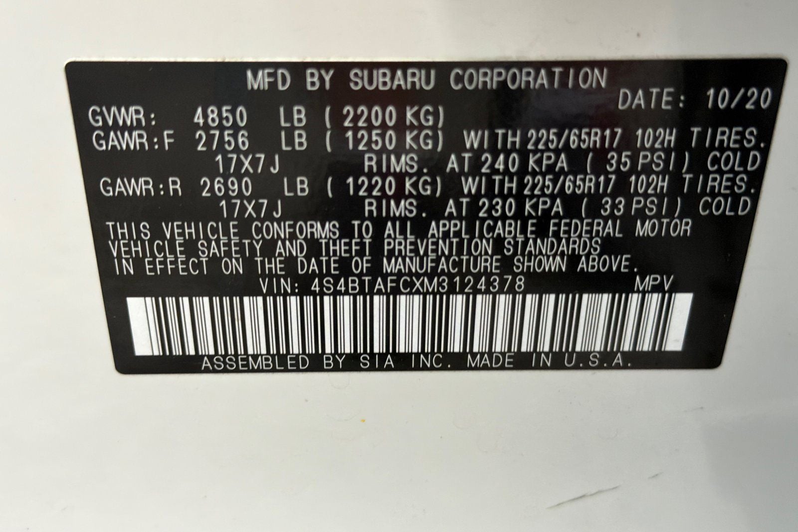 2021 Subaru Outback Premium
