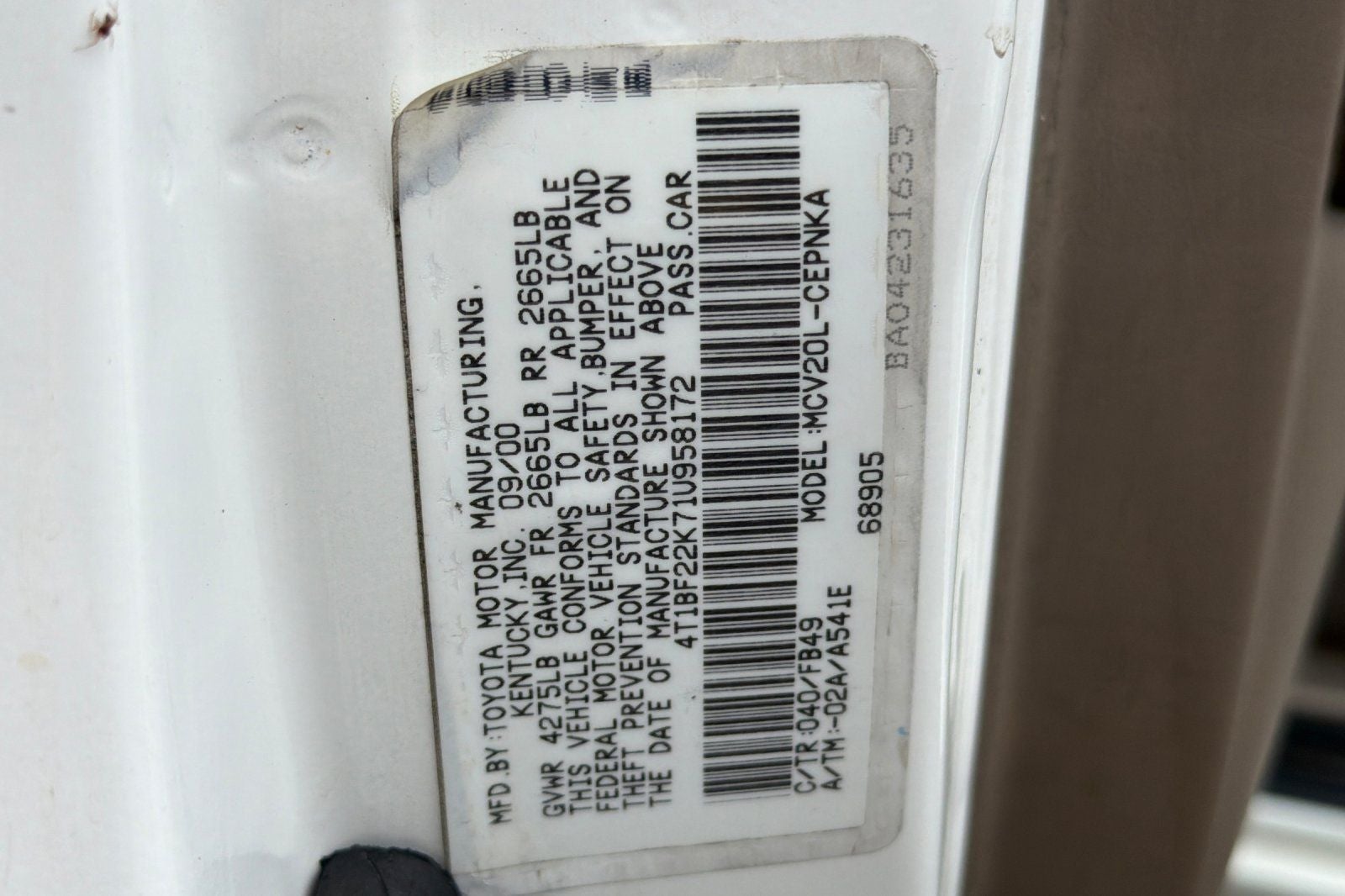 2001 Toyota Camry LE