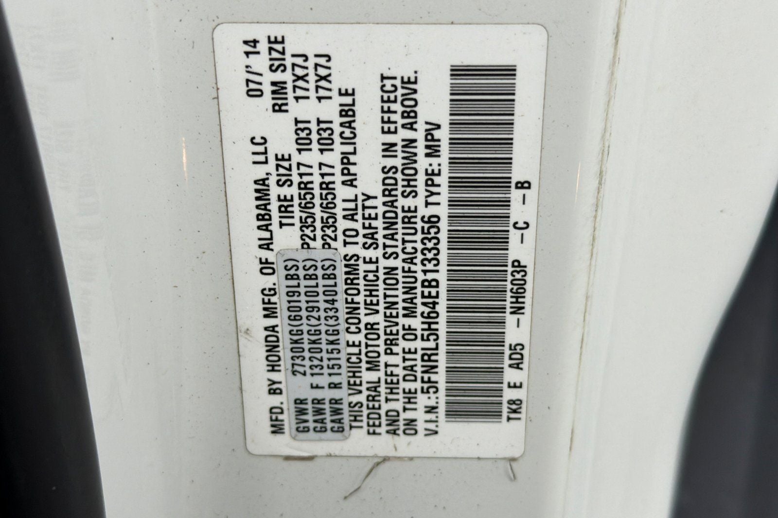 2014 Honda Odyssey EX-L