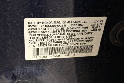 2016 Honda Pilot EX-L w/Navigation