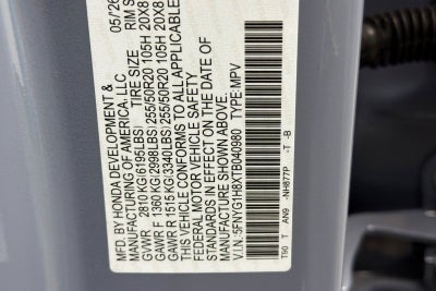 2026 Honda Pilot Elite - Certified Pre-Owned