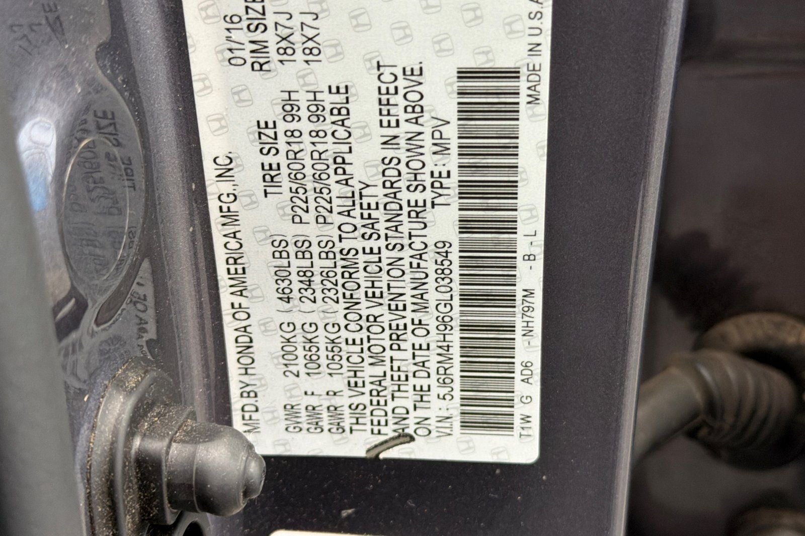 2016 Honda CR-V Touring
