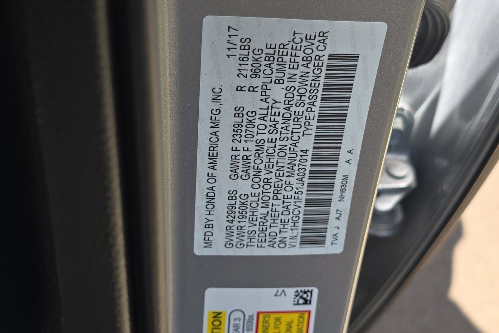 2018 Honda Accord EX-L