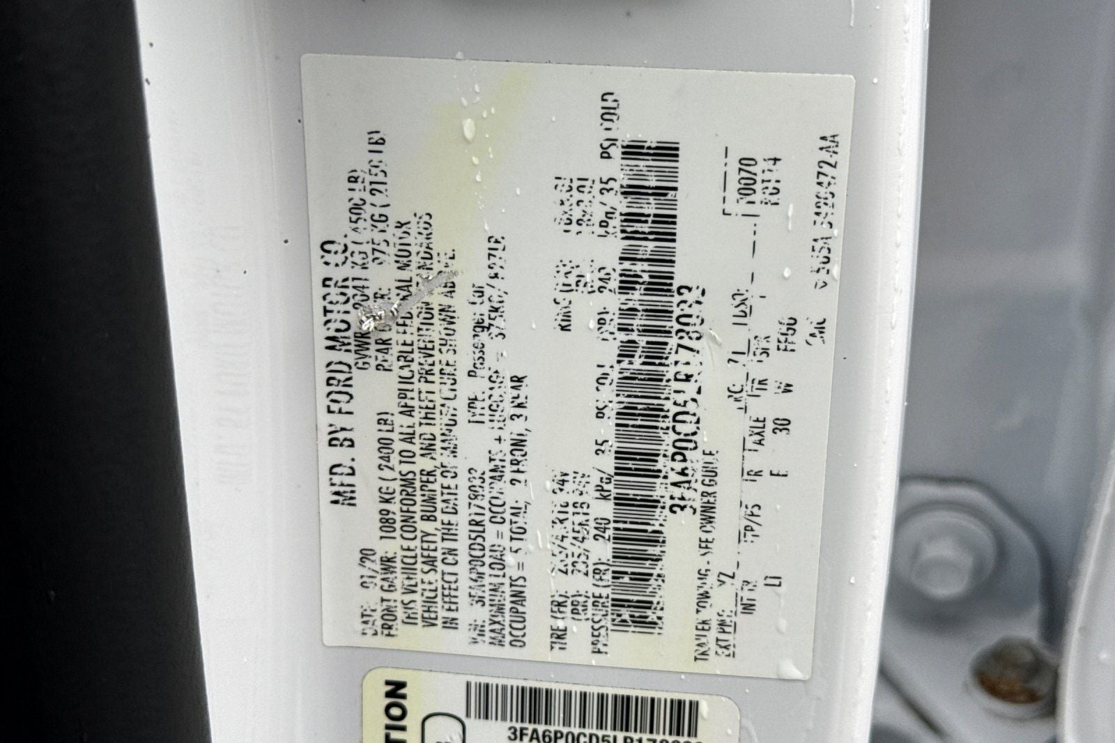 2020 Ford Fusion SEL