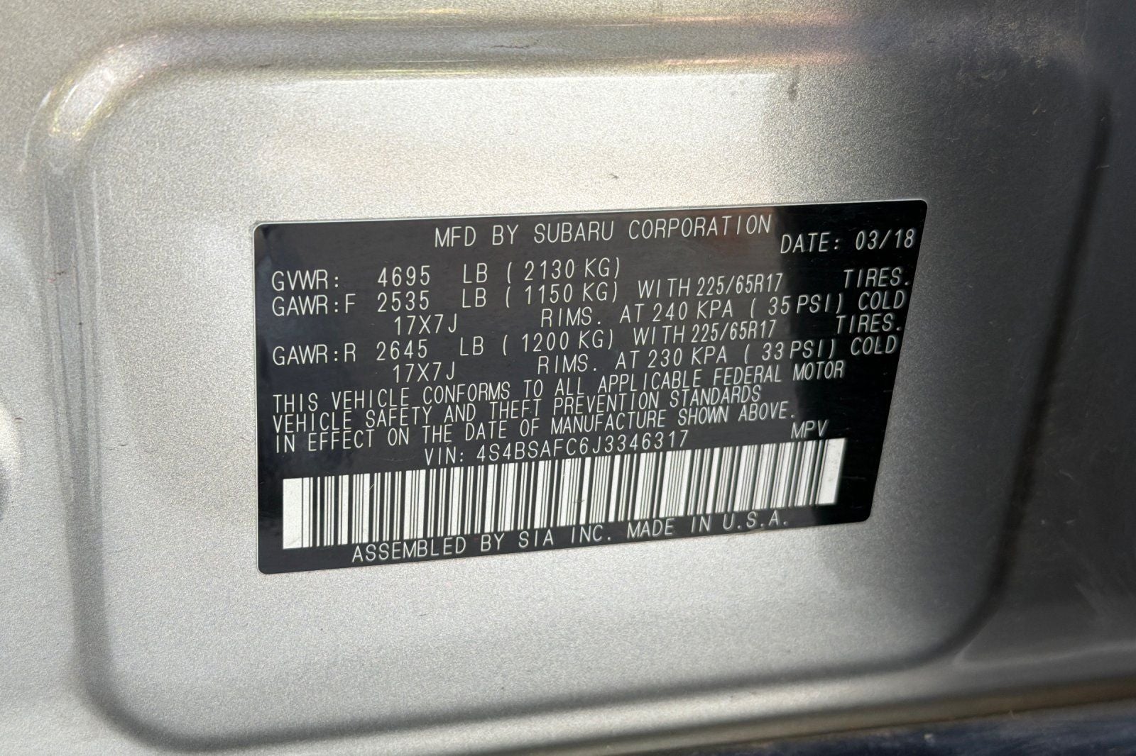 2018 Subaru Outback 2.5i Premium