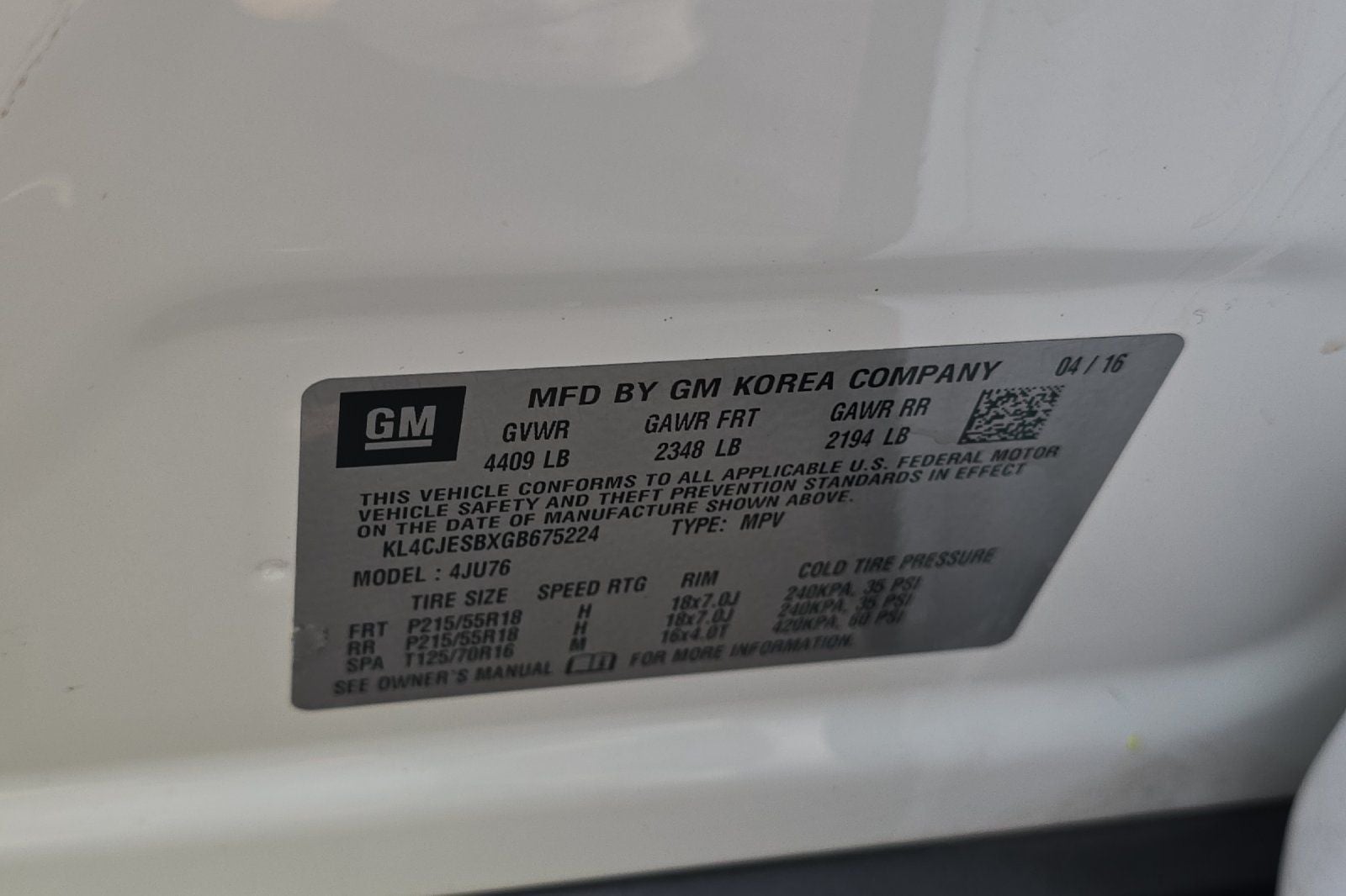 2016 Buick Encore Base