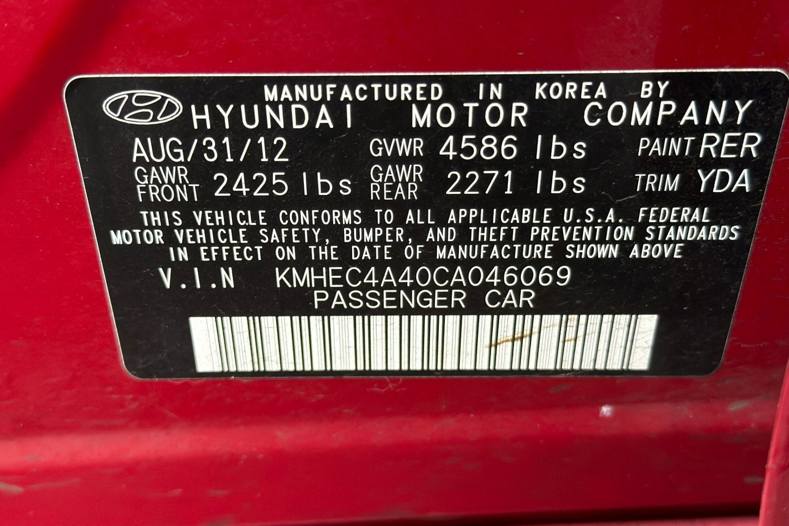 2012 Hyundai Sonata Hybrid Base