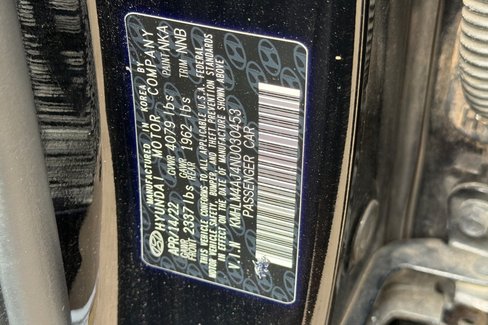 2022 Hyundai Elantra Hybrid Blue