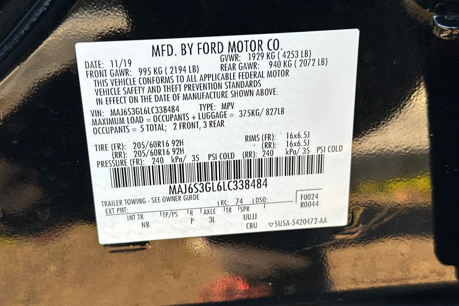 2020 Ford EcoSport SE