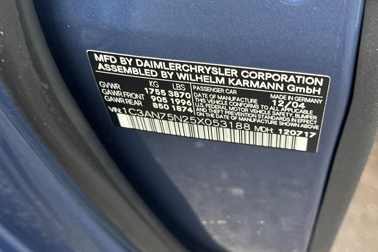 2005 Chrysler Crossfire SRT6