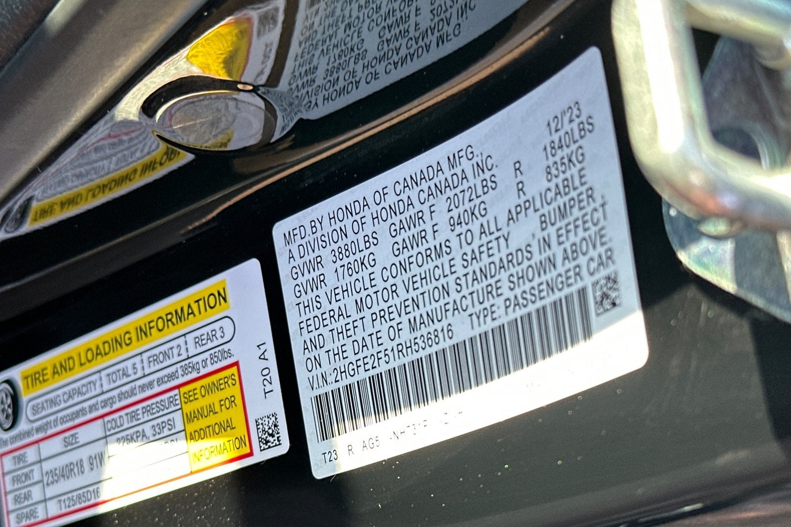 2024 Honda Civic Sport