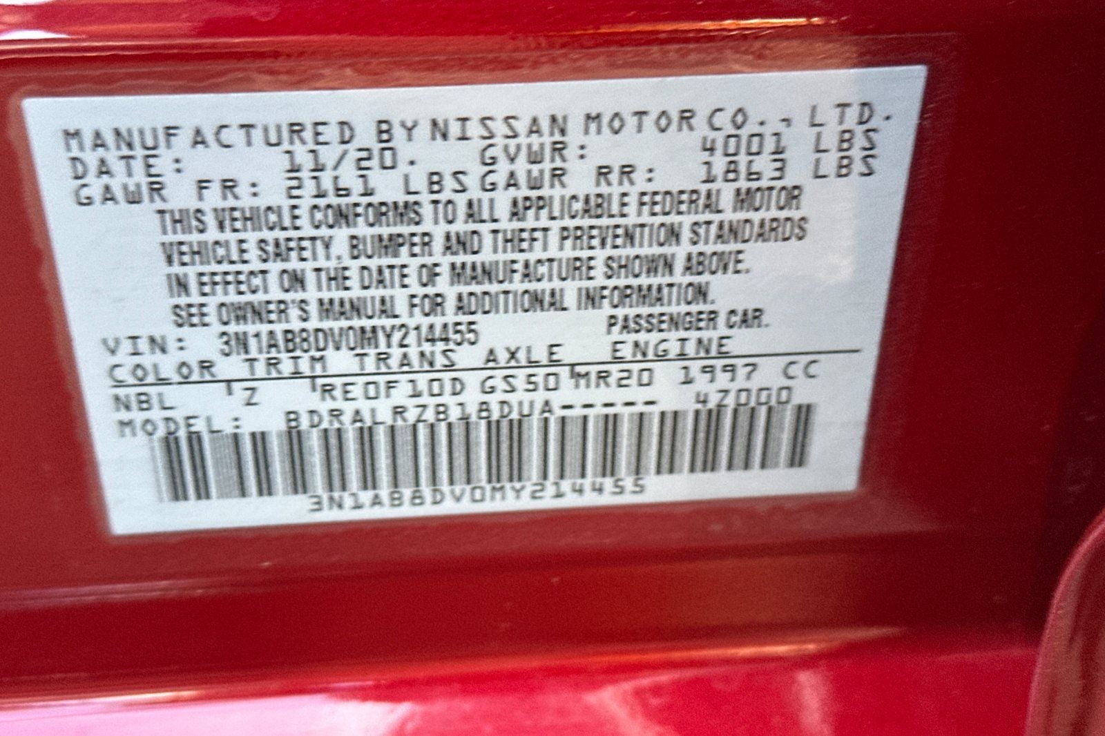 2021 Nissan Sentra SR