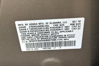 2010 Honda Pilot EX-L