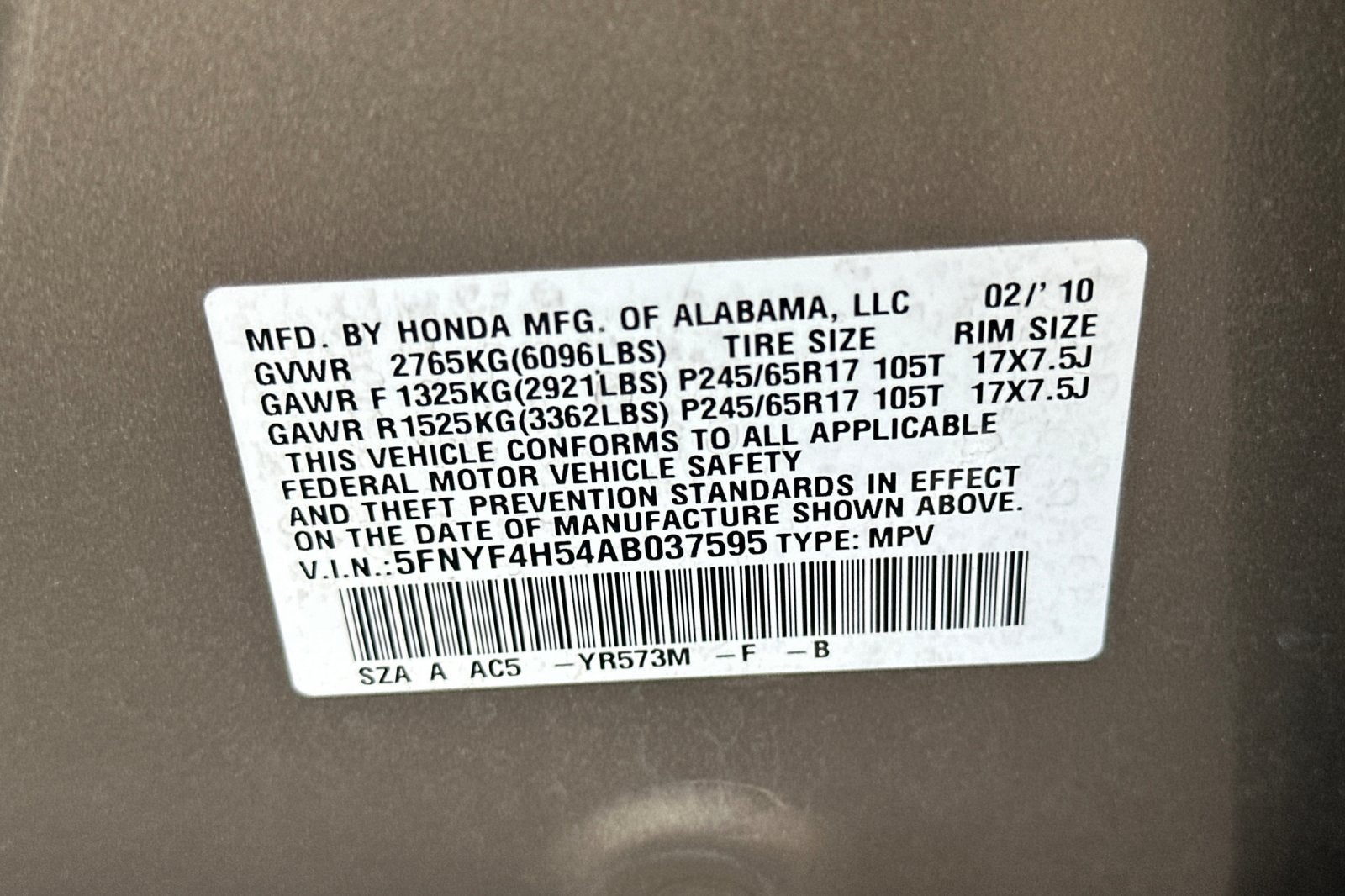 2010 Honda Pilot EX-L