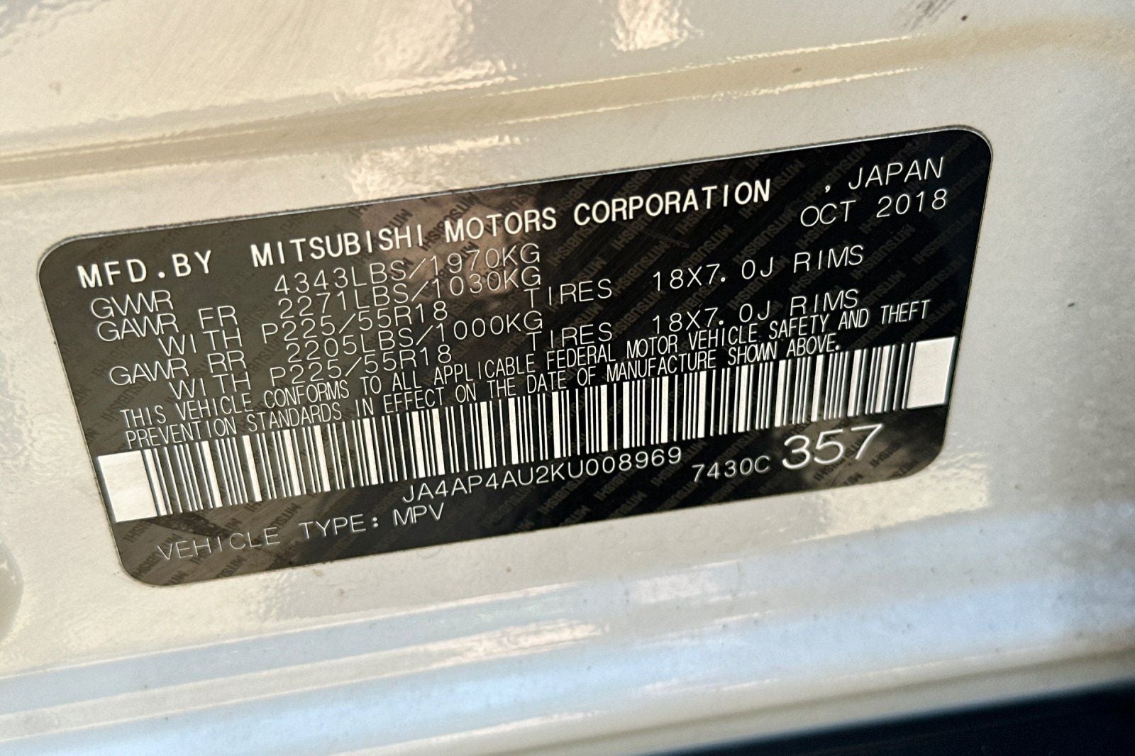 2019 Mitsubishi Outlander Sport 2.0 SE