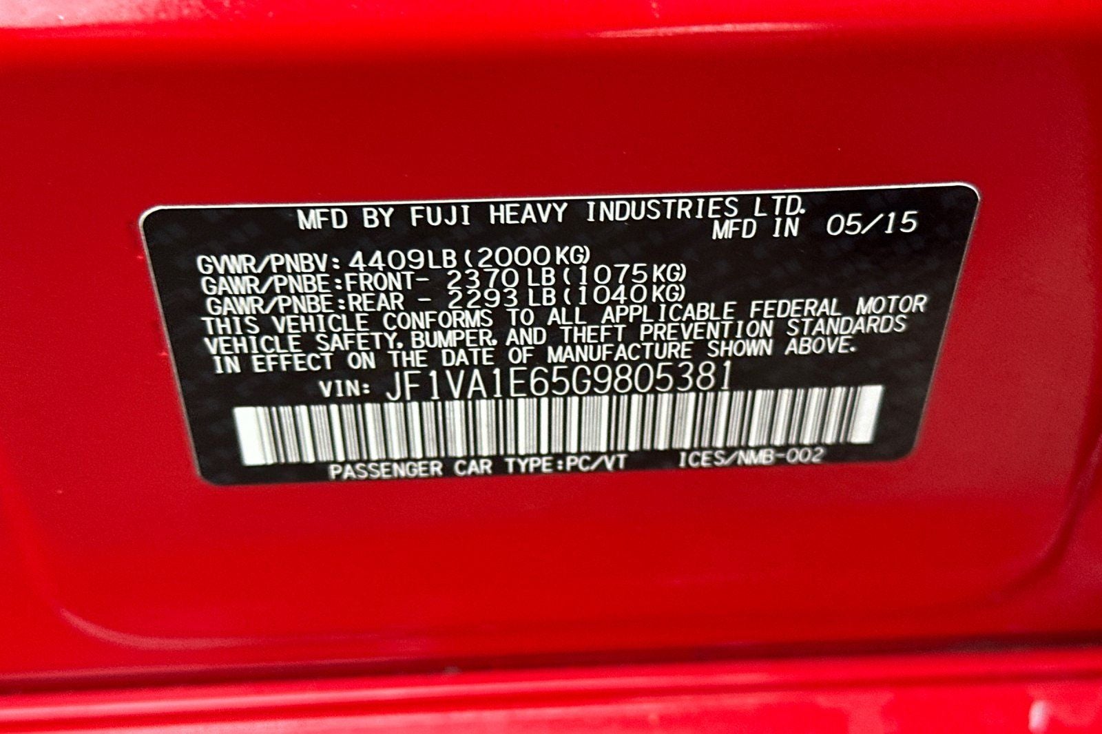 2016 Subaru WRX Premium