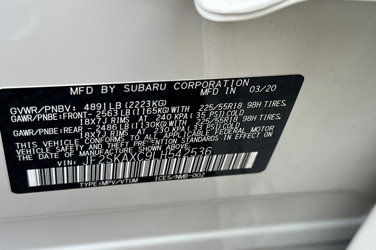 2020 Subaru Forester Touring