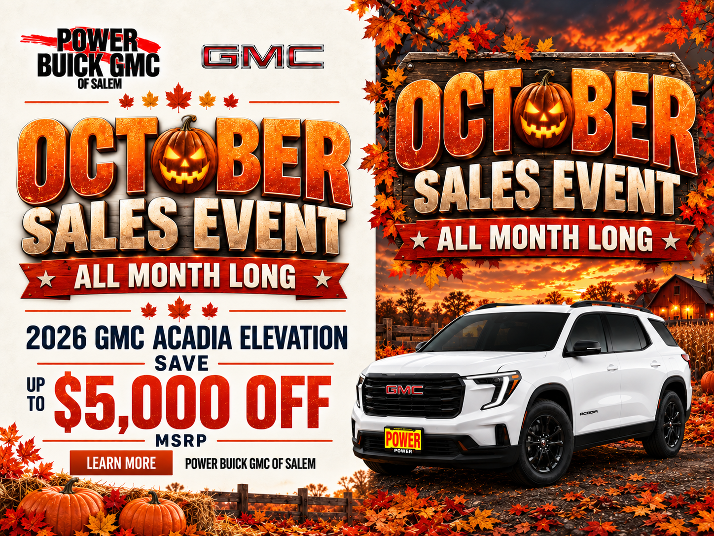 October Sales Event